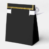 モノグラム|の金ゴールドのグリッターのパーティー フェイバーボックス (裏面サイド)