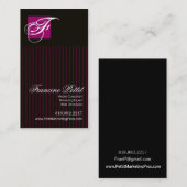 "モノグラム"は-媒体のマーケティング・コンサルタントを縞で飾ります 名刺 (正面/裏面)