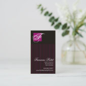 "モノグラム"は-媒体のマーケティング・コンサルタントを縞で飾ります 名刺 (スタンド正面)