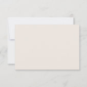 モノグラム アイボリー ホワイト ゴールド アンパサンド 結婚式 RSVP 招待状 (裏面)