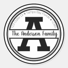 モノグラム アドレス ラウンドシール