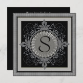 モノグラム アニバーサリー パーティー 招待状 (正面/裏面)