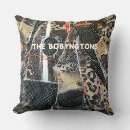 モノグラム アニマル プリント ヒョウ パッチワーク パターン クッション