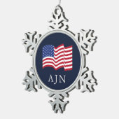 モノグラム アメリカ国旗 オーナメント (右)