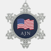 モノグラム アメリカ国旗 オーナメント (正面)
