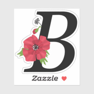 モノグラム、アルファベット、letteのBr、花のモノグラム シール