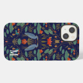 モノグラム アーツ&クラフツ サギ iPhone / iPad カー iPhoneケース (裏面横)