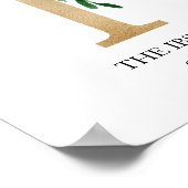 モノグラム アート プリント、イニシャル I、ウェディング、ベビー・ルーム ポスター (角)