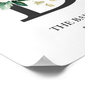 モノグラム アート プリント、文字 B、ウェディング、ベビー ポスター (角)