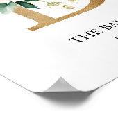 モノグラム アート プリント、文字 B、結婚式、ベビー・ルーム ポスター (角)