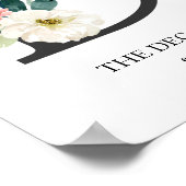 モノグラム アート プリント、文字 D、ウェディング、ベビーシャワー ポスター (角)