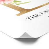 モノグラム アート プリント、文字 L、結婚式、ベビー・ルーム ポスター (角)