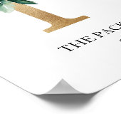 モノグラム アート プリント、文字 P、ウェディング、ベビーシャワー ポスター (角)