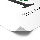 モノグラム アート プリント、文字 T、結婚式、ベビー・ルーム ポスター (角)