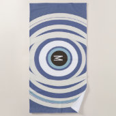モノグラム イビルアイ レトロ おしゃれ ホリデー ビーチタオル (正面)