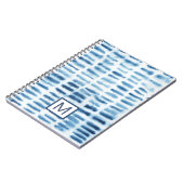 モノグラム |インディジオウォーターカラープリント ノートブック (左側)