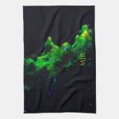モノグラム、ウィッチヘッドネブラ深い宇宙画像 キッチンタオル (縦)