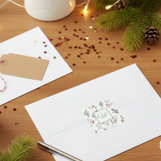 モノグラム ウィンター ボタニカル ペーパー スクエアシール