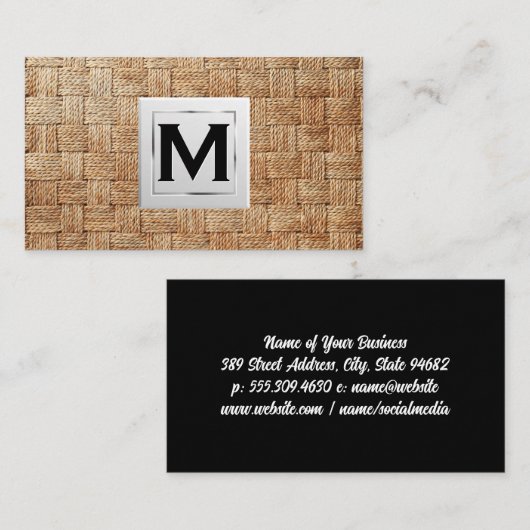 モノグラム |ウィーブ 名刺 (正面/裏面)