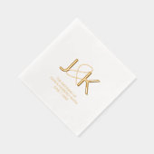 モノグラム ウェディング フォイルスタンプ ナプキン (右)