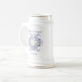 モノグラム ウェディング ヴォウ ハート ビールジョッキ (正面左)