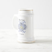 モノグラム ウェディング ヴォウ ハート ビールジョッキ (正面左)
