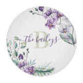 モノグラム ウォーターカラー オーキッド カッティングボード (正面)