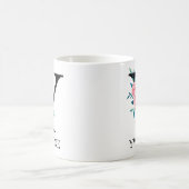 モノグラム ウォーターカラー オーダーメイド 単一文字 Y コーヒーマグカップ (中央)