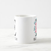モノグラム ウォーターカラー オーダーメイド 単文字 E コーヒーマグカップ (中央)