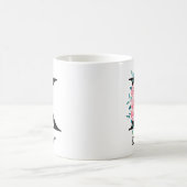 モノグラム ウォーターカラー オーダーメイド 1文字 k コーヒーマグカップ (中央)