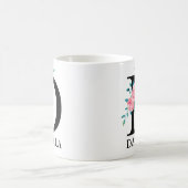 モノグラム ウォーターカラー カスタム 単一文字 D コーヒーマグカップ (中央)