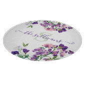 モノグラム ウォーターカラー スイートピー カッティングボード (角)