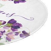 モノグラム ウォーターカラー スイートピー カッティングボード (角)