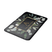 モノグラム ウォーターカラー トロピカル グリーン リーフ バスマット (アングル)