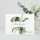 モノグラム ウォーターカラー トロピカル フォリア ありがとう ありがとう サンキューカード (スタンド正面)