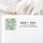 モノグラム ウォーターカラー ユーカリ グリーンとゴールド ラベル (インサイチュ)