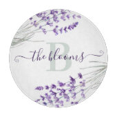 モノグラム ウォーターカラー ラベンダー カッティングボード (正面)