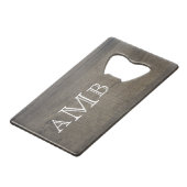 モノグラム ウッド調 クレジットカード栓抜き (正面アングル)