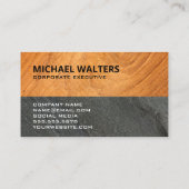 モノグラム ウッド | スレート 名刺 (裏面)