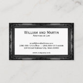 モノグラム | エグゼクティブパターン | アンティーク枠 名刺 (裏面)