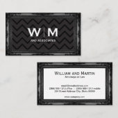 モノグラム | エグゼクティブパターン | アンティーク枠 名刺 (正面/裏面)