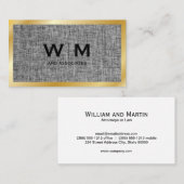 モノグラム |エグゼクティブ金ゴールド |ファブリックの材質 名刺 (正面/裏面)