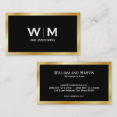 モノグラム |エグゼクティブ金ゴールド 名刺 (正面/裏面)