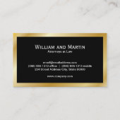 モノグラム |エグゼクティブ金ゴールド 名刺 (裏面)