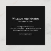 モノグラム |エグゼクティブ スクエア名刺 (裏面)