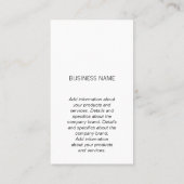 モノグラム |エグゼクティブ |企業の | 名刺 (裏面)