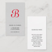 モノグラム |エグゼクティブ |企業の | 名刺 (正面/裏面)