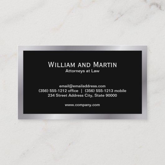 モノグラム |エグゼクティブ 名刺 (裏面)