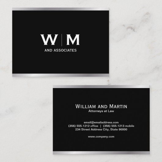 モノグラム |エグゼクティブ 名刺 (正面/裏面)