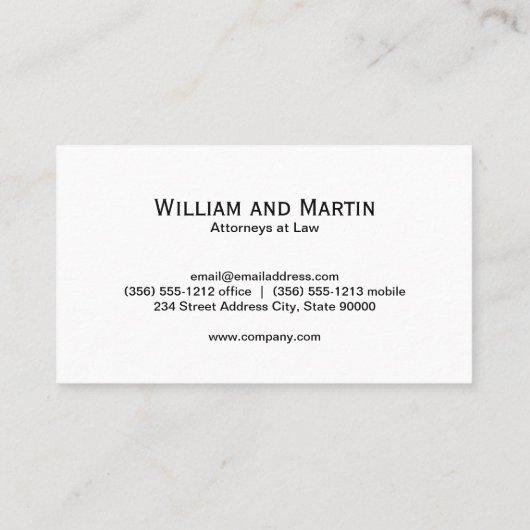 モノグラム |エグゼクティブ |黒の大理石ルクス 名刺 (裏面)